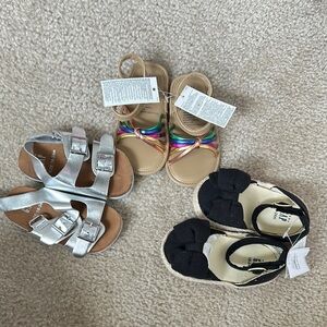 GAP Silver and Multicolor Kids Sandals